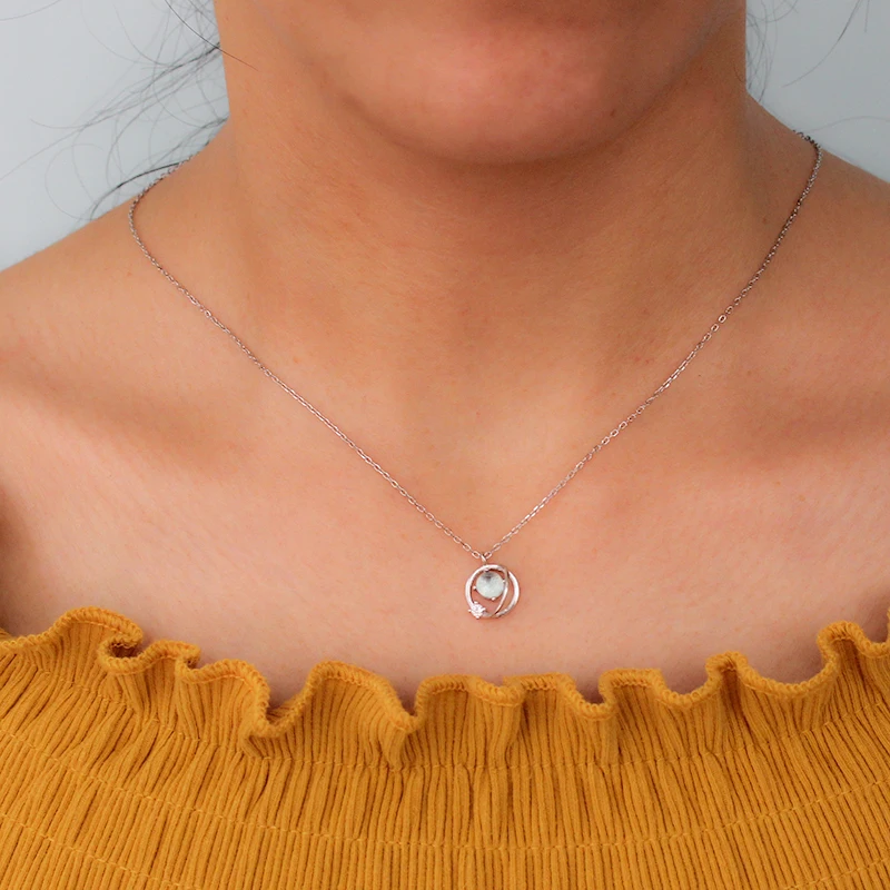 Trustdavis 100% 925 пробы серебряные ювелирные изделия Вселенная планета камень кулон