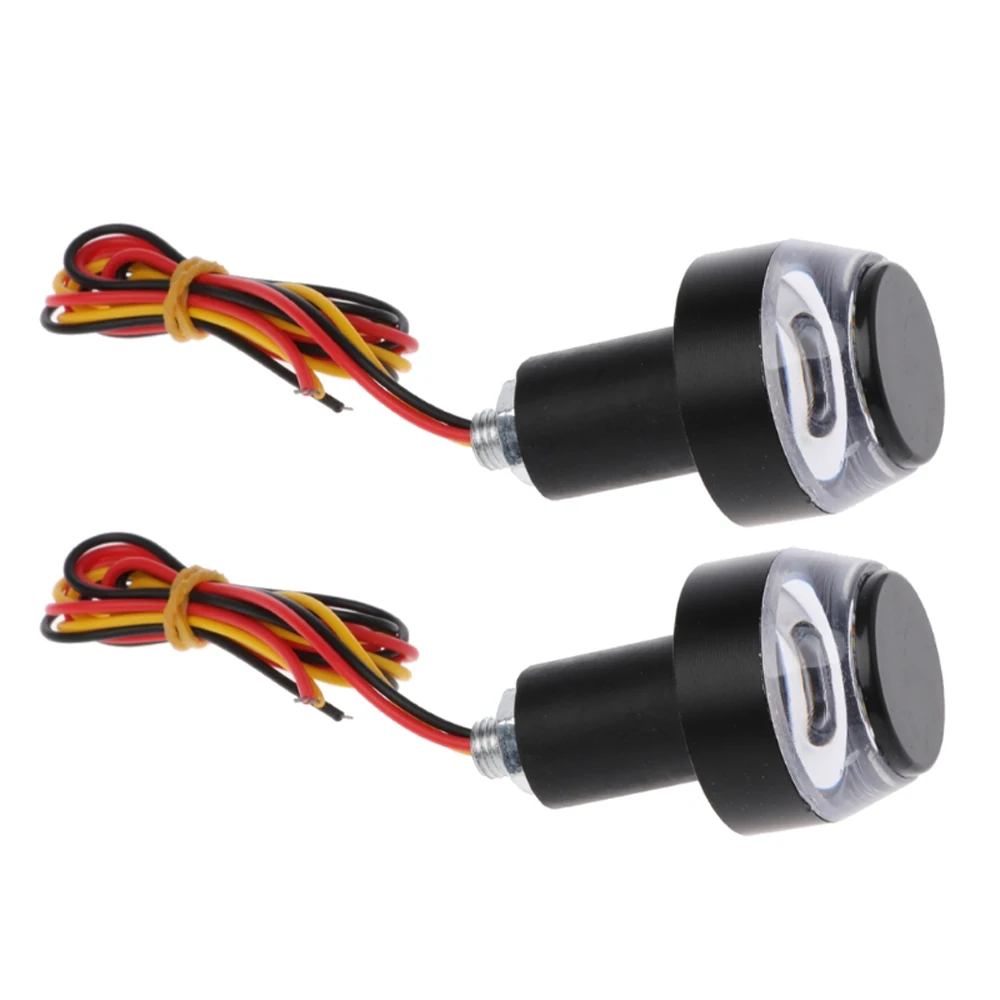 

1pc/2pcs Universal Motorcycle Handle Bar End Turn Signal Lamp 12 LED Light Indicator Hand Grip Plug for Motorbike