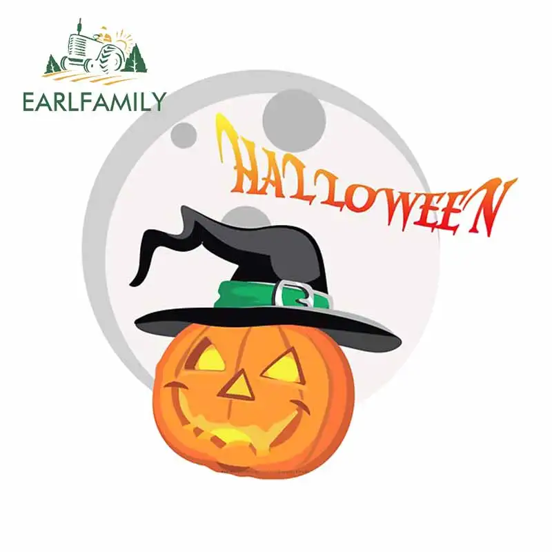 EARLFAMILY 13 см x 12 4 для Хэллоуина тыква виниловый материал автомобильные наклейки