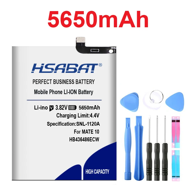 HSABAT HB436486ECW 5650 мА/ч, Батарея для HUAWEI Коврики 10 Коврики 10 Pro Lite/P20 Pro L09 L29 L09 Nova 2 Plus Nova 2I Honor 9I G10 7X
