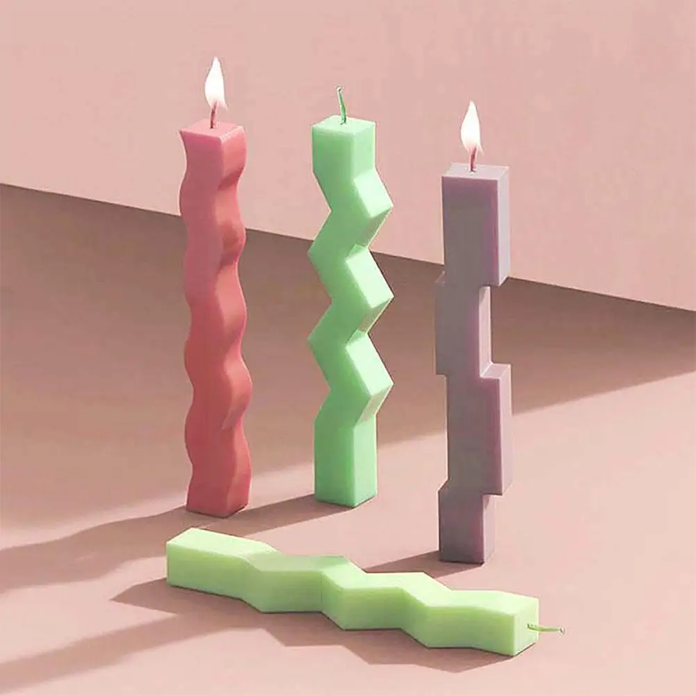

Long Rod Design Candle Silicone Mold For Handmade Desktop Decoration Gypsum Epoxy Resin Aromatherapy Candle Silicone Mold W6D2