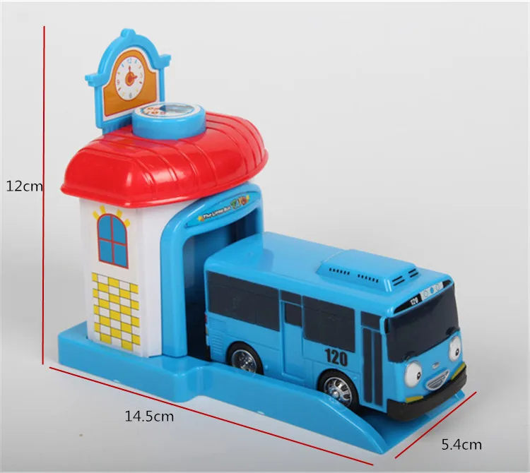 Garage blue Мультфильм аниме Q Edition автобус скользящая задняя мощность маленький автобус катапульта Tayo маленький автобус модель маленький автобус парковка - Цвет: Garage blue