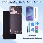 Дисплей для Samsung A70, A705, A705FN, A705YN, A705F, A705G, ЖК-дисплей с сенсорным экраном, дигитайзер в сборе с рамкой