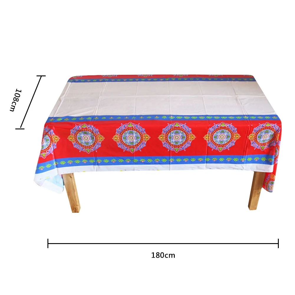 

108*180cm tablecloth Ramadan Eid Mubarak decoration Printing tablecloth Table decoration PE tablecloth #WO