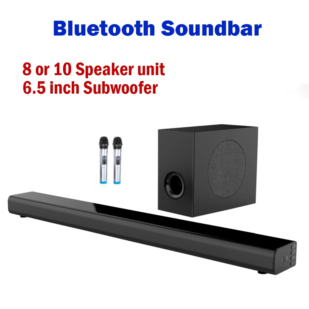 L7 L5 Bluetooth Soundbar wall pure wood speaker sound bar home theater Subwoofer Bluetooth 3D surround sound 10 horn Integrate