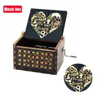 Деревянная музыкальная шкатулка с изображением Джека Воробья, черного цвета, Пираты кариба, Рождество, для друзей, день рождения, новогодний подарок, Прямая поставка