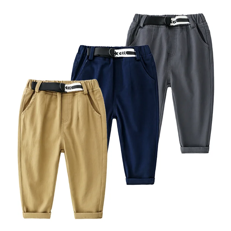 

Fashion Toddler Boys Trousers Fall Spring Children Cargo Pants Adjustable Waist Kids Clothes