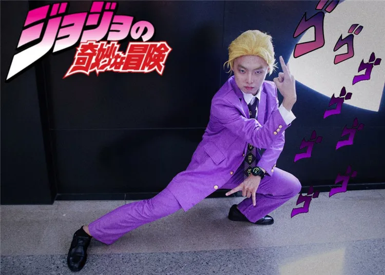 Аниме JOJO для невероятное приключение 4 Кира Yoshikage Косплэй костюм для Хэллоуин, 4 цвета