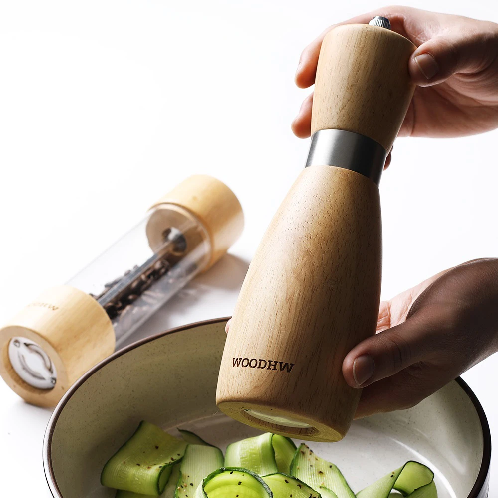 Мельница для соли и перца из твердой древесины в скандинавском стиле|Мельницы| |