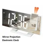 СВЕТОДИОДНЫЙ цифровой смарт-будильник часы настольные электронные настольные часы будильник с отображением времени Регулировка проектор функция повтора