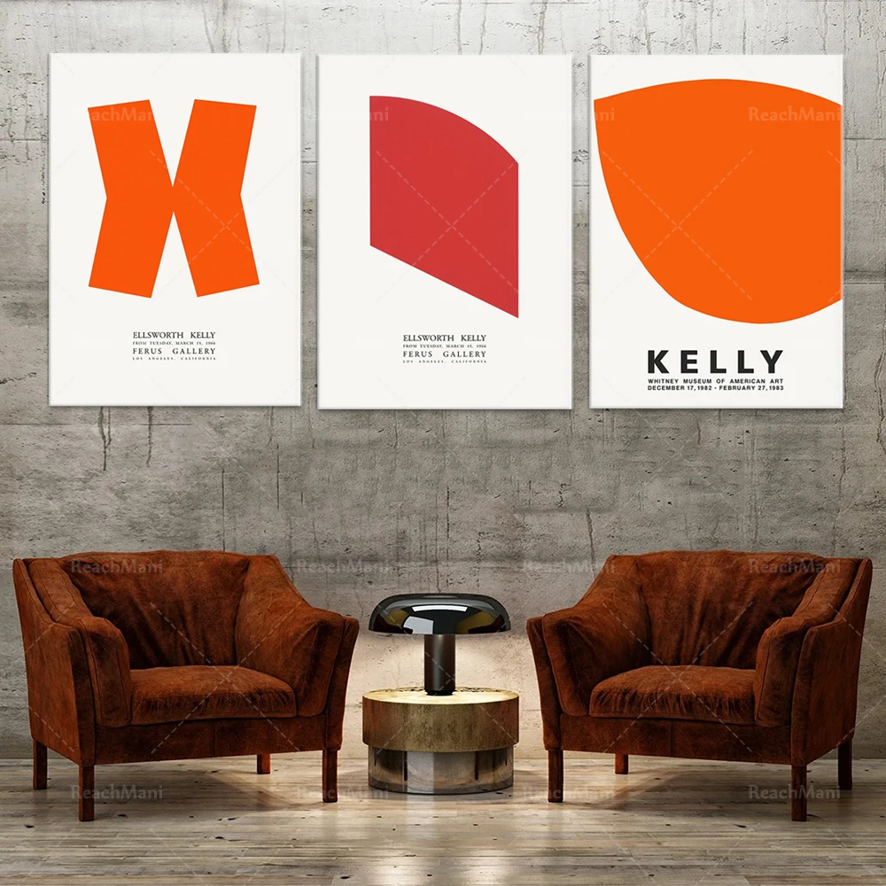 Ellsworth Kelly Art Exhibition Digital Download Плакат винтажный принт архитектуры