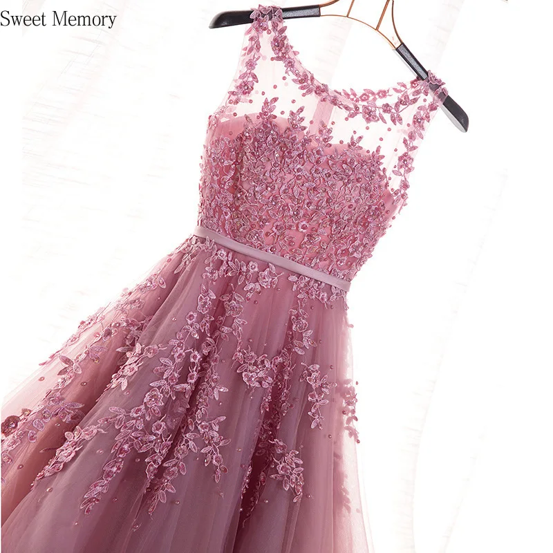 

Women Long Bridesmaid Dresses Princess Appliques Beading Lace Wedding Party Robe Prom Graduation Vestidos Homecoming Dress