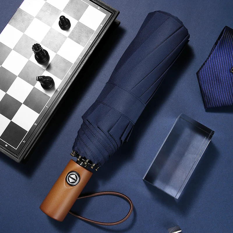 

Full automatic umbrella men's large wind resistant reinforced thickened sunny and rainy dual-purpose self opening and self closi