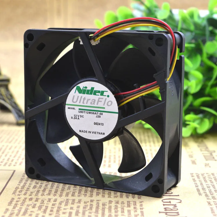 

Подлинный для NIDEC U 80 T 12 MS 6A7-58 8025 12V 0.24A инверторный охлаждающий вентилятор