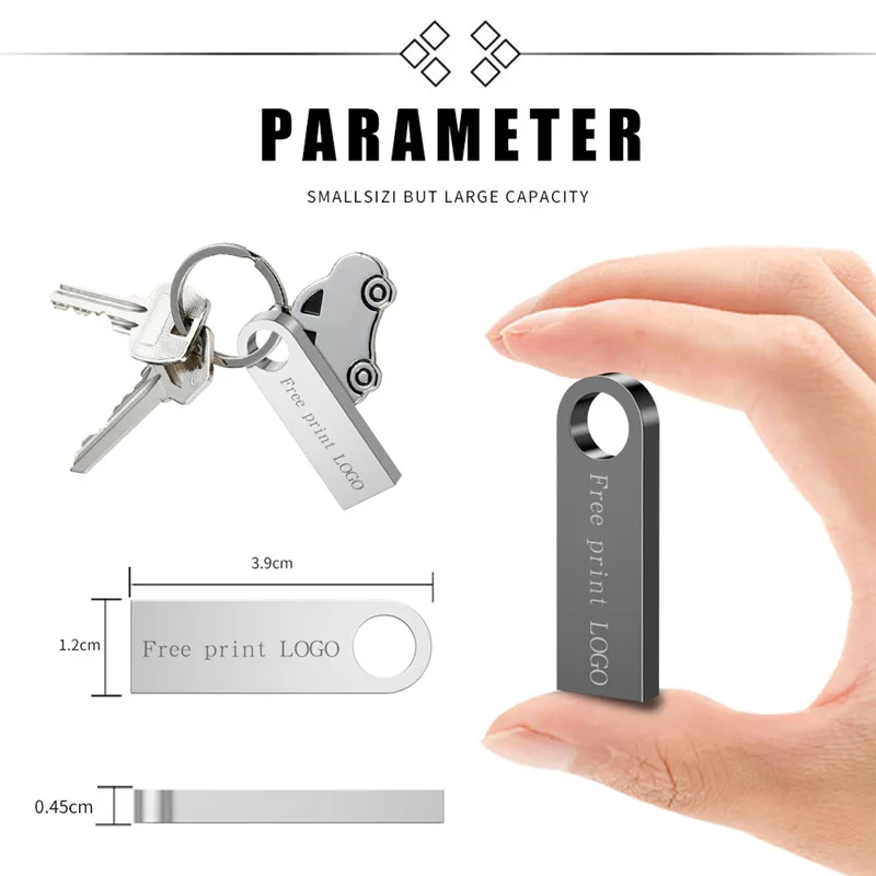 

USB 2.0 pendrive 16GB metal Usb flash drive 32GB pen drive 128GB 64GB 8GB 4GB usb stick Waterproof flash memory Free Custom LOGO
