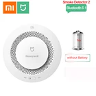 Детектор дыма Xiaomi Mijia Honeywell, сенсор с Bluetooth, звуковая сигнализация, визуальная сигнализация, дистанционное управление через приложение, без батареек
