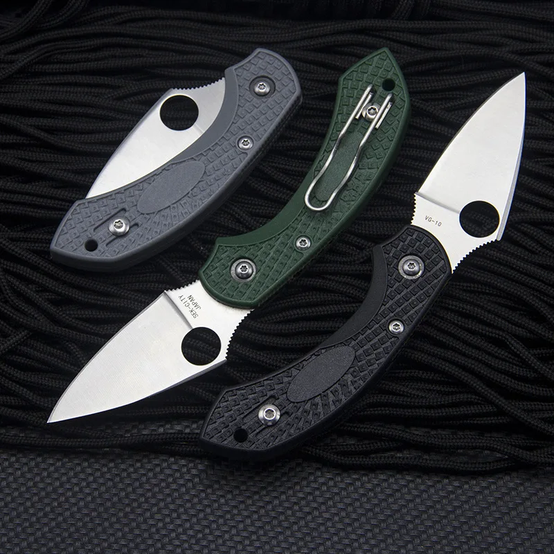 

Portable High Quality with Hole Multifunctional Folding Knives Dragon Fiber Handle Outdoor Camping Pocket Knives EDC Tool DJ30