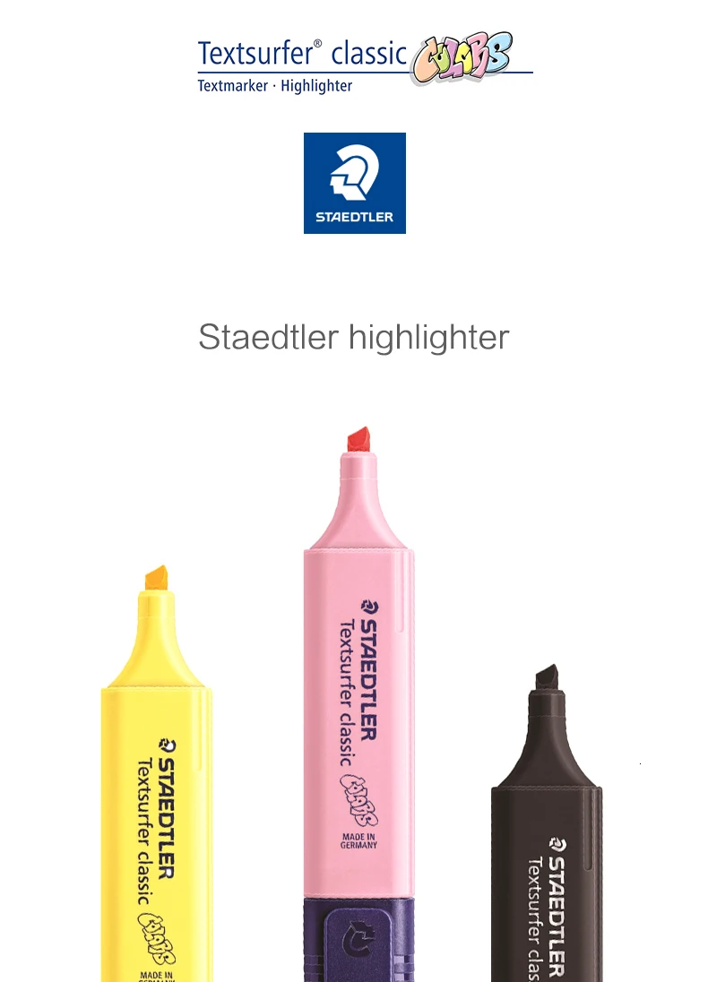 1 шт. STAEDTLER маркер косой маркер ручка дети граффити пуля журнал маркер ручка для заметок канцелярские принадлежности для студентов