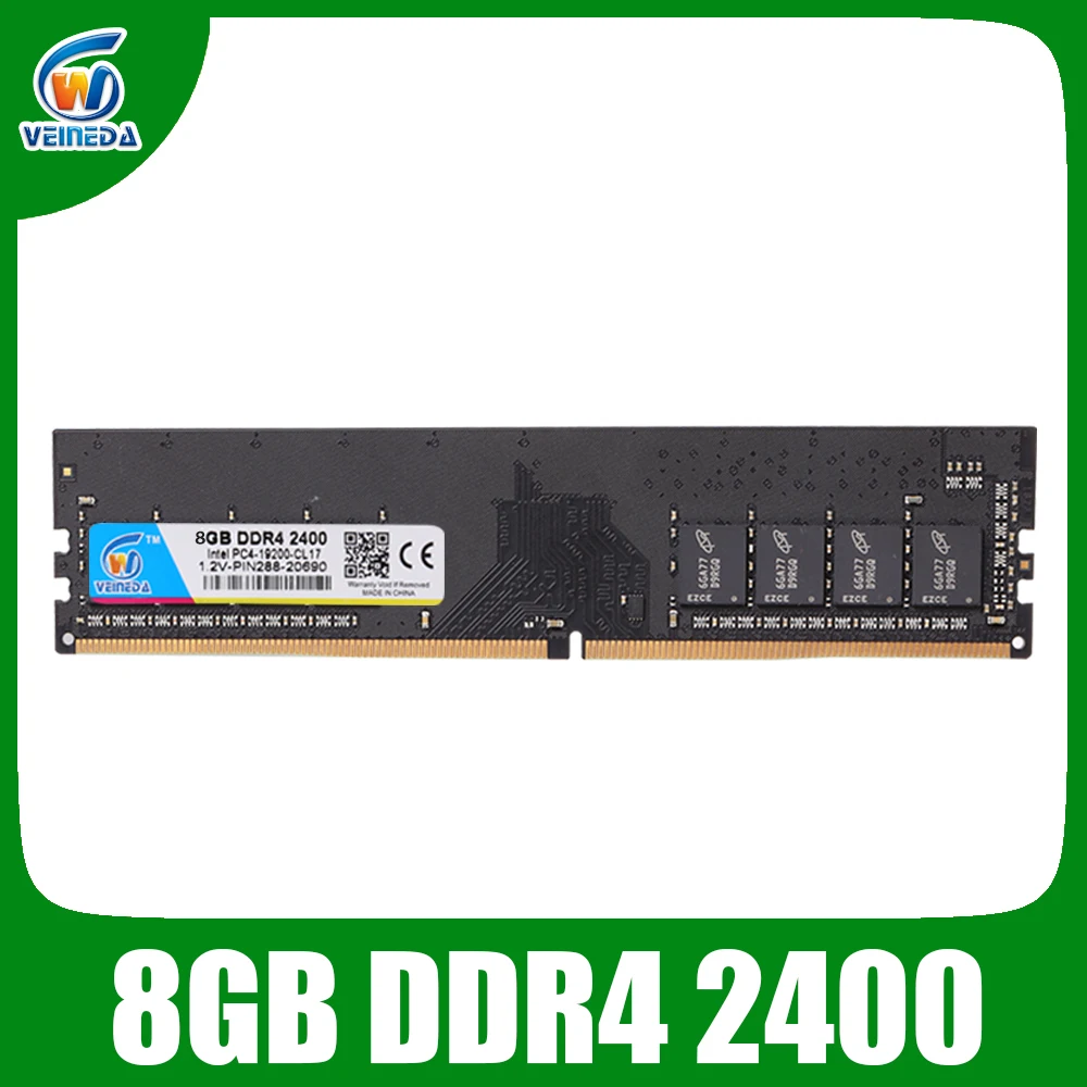 

VEINEDA ddr4 ram 8GB 2133 2400 2666 DIMM 1.2V 288PIN Desktop Memory Support motherboard ddr4