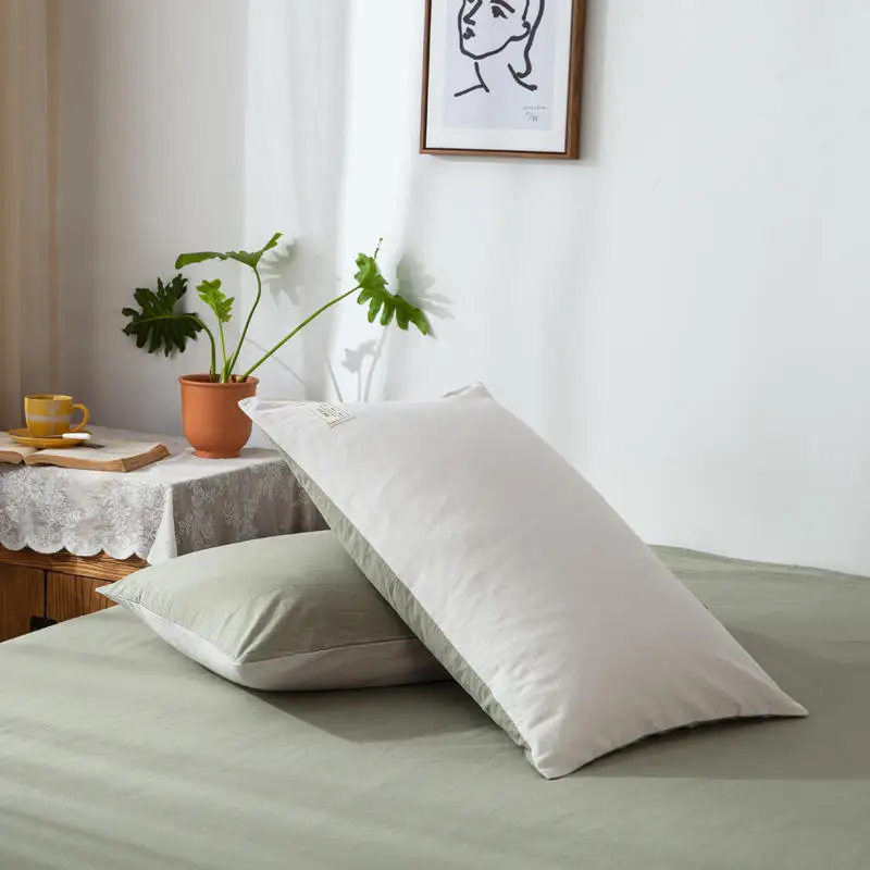 

1PC 100% Cotton Yellow Pillow Case Cover 48cm*74cm Pillowcase Decorative Bedding Bedroom Home Use Different Colors On Both Sides