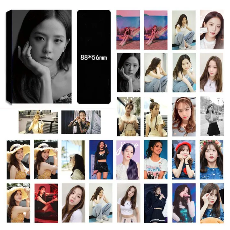 30 шт./кор. KPOP Blackpink Team Lisa Jisoo Jennie Rose Album HD фото карточный зажим самодельный LOMO Card Photocard