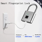 Замок с отпечатком пальца, водонепроницаемый, с зарядкой по USB, для чемодана и чемодана