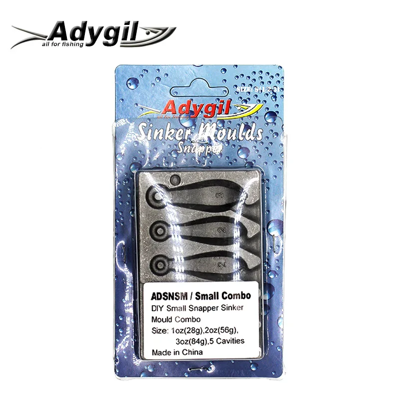 silvery Adygil DIY Рыбалка Snapper грузило прессформы ADSNSM/Малый комбо Snapper грузило 28 г 56 г 84 г 5 полостей - Цвет: silvery