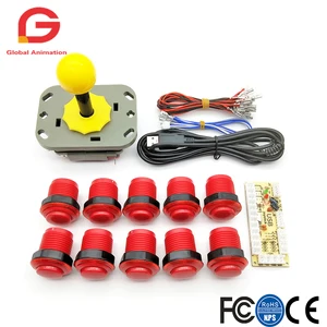 Аркадный набор для самостоятельной сборки, USB-кодировщик с нулевой задержкой, боевой джойстик и встроенная микрокнопка 28 мм для Mame PC Raspberry pi