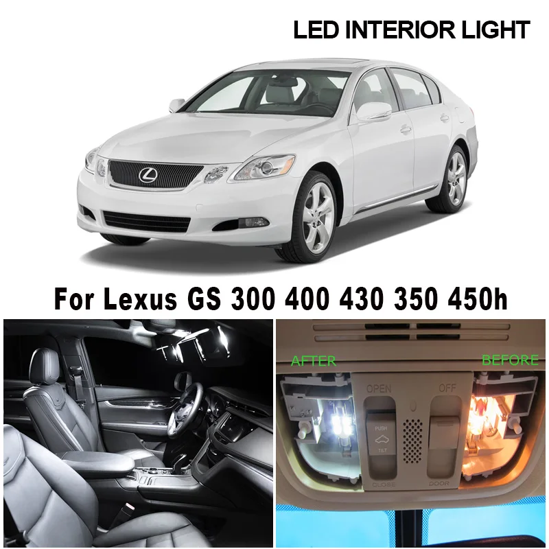 Комплект фонарей светодиодная интерьерная с Canbus для Lexus GS 300 400 430 350 450h 250 200t GS300 GS350