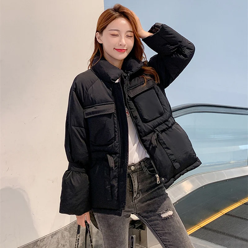 Корейская Парка женская зимняя куртка Женское пальто толстые теплые парки