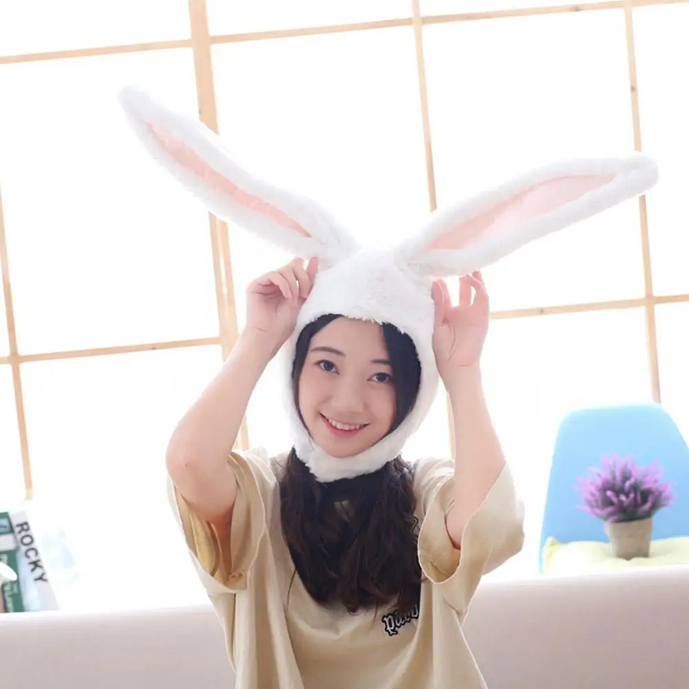 

Funny Easter Bunny Hat Cute Plush Rabbit Ears Hat Earflap Full Headgear Cosplay Costume Party Favors Easter Decoration