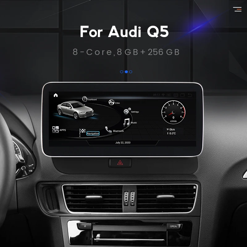 8G 256G Android 11 DSP Автомобильный DVD Радио GPS навигация мультимедийный плеер для Audi Q5 2009