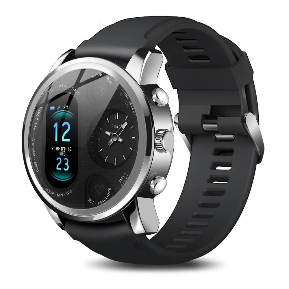 

T3PRO t3 Dual Time Hybrid Watch Japanese Quartz Movement IPS Screen Message Display Call Reminder Heart Rate for Ios Android