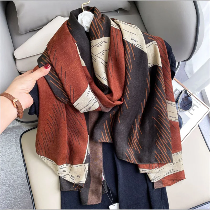 

180*90cm Luxury new design otton and linen Scarf Foulard Bandana Long Lrage Shawl Wrap Lady Hijab muffler women female wholesale