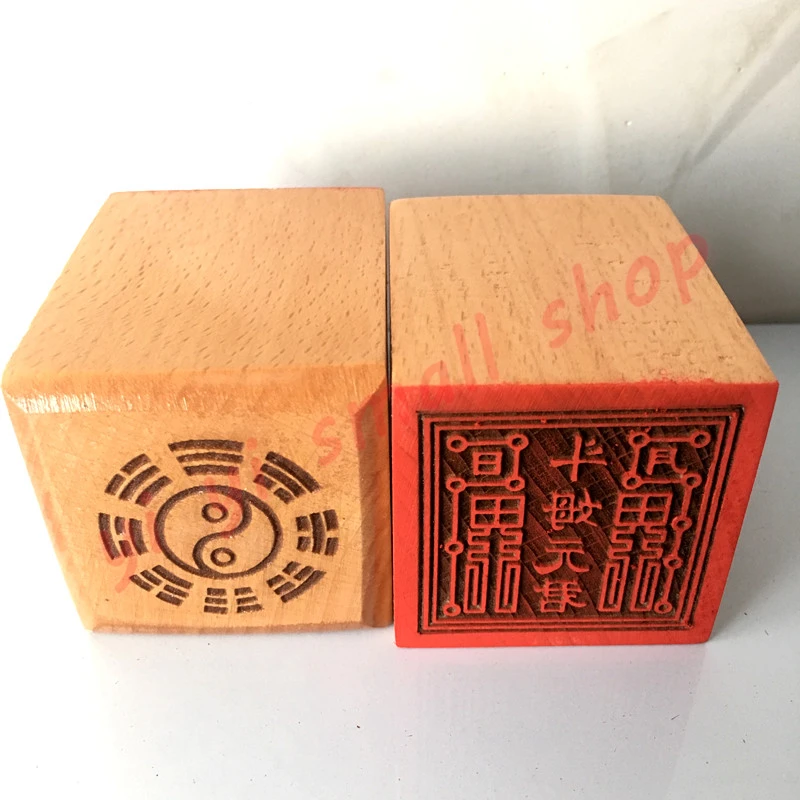 

Taoist seal, doum Yuanjun seal, Taoist supplies, peach wood single-sided seal, 5cm Taoist magic weapon