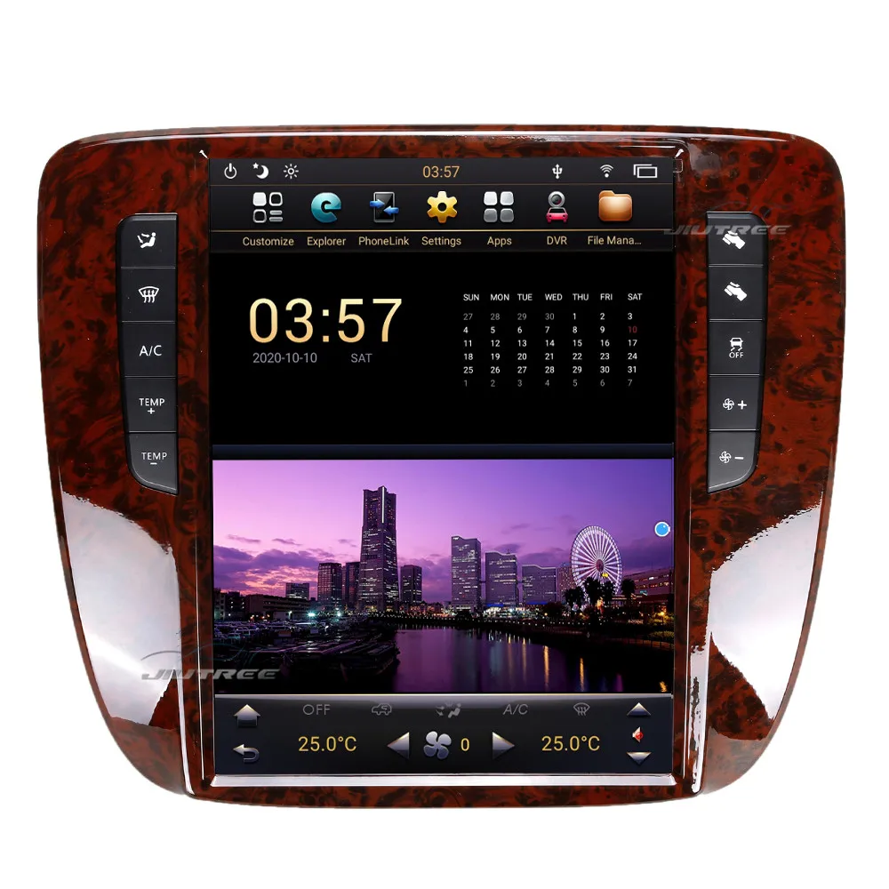 Автомагнитола 2 Din в стиле Tesla для GMC Yukon Chevrolet Tahoe silverado 2007 2013 автомобильный стерео