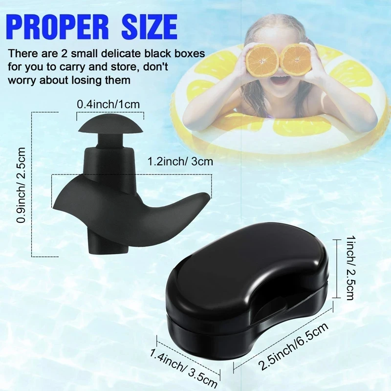 

1 Pair Swimming Earplugs Soft Silicone For KIds Adults Showering Bathing Snorkeling Surfing Waterproof Anti-noise Swim Ear Plu