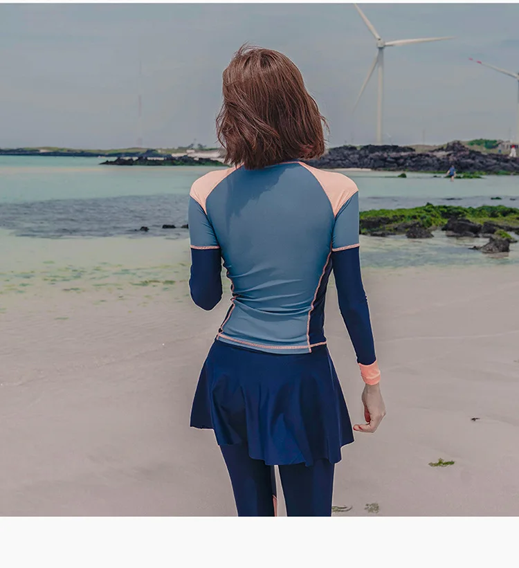 Женский купальный костюм Rashguard для девушек серфинга кайтсерфинга плавленый