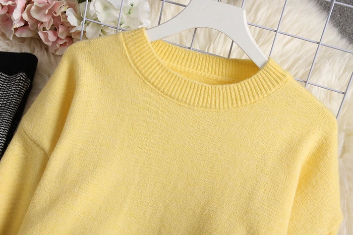 ALPHALMODA осень новое поступление Женский вязаный свитер юбка костюмы яркий цвет Молодежный Зимний вязаный костюм комплект из 2 предметов