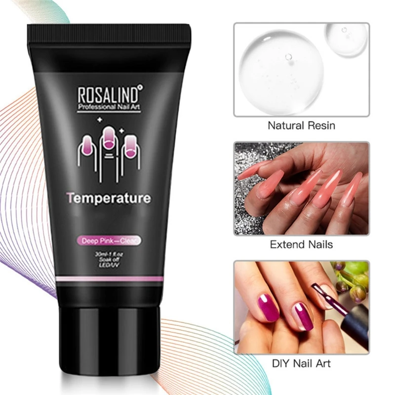 

3pcs Builder UV Gel Quick Building Nail Art Tips Finger Quick 30ml M76F