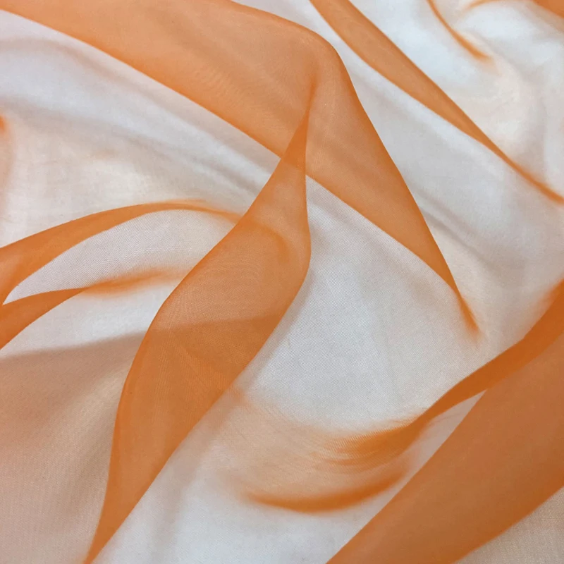 1 м * 5 Ширина персик Цвет прозрачная &quotсделай сам&quot из органзы украшение для