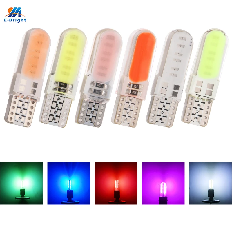 100 шт./лот T10 194 168 COB 12SMD SILICA W5W 12 Led лампа для чтения 12V DC Индикатор лампы