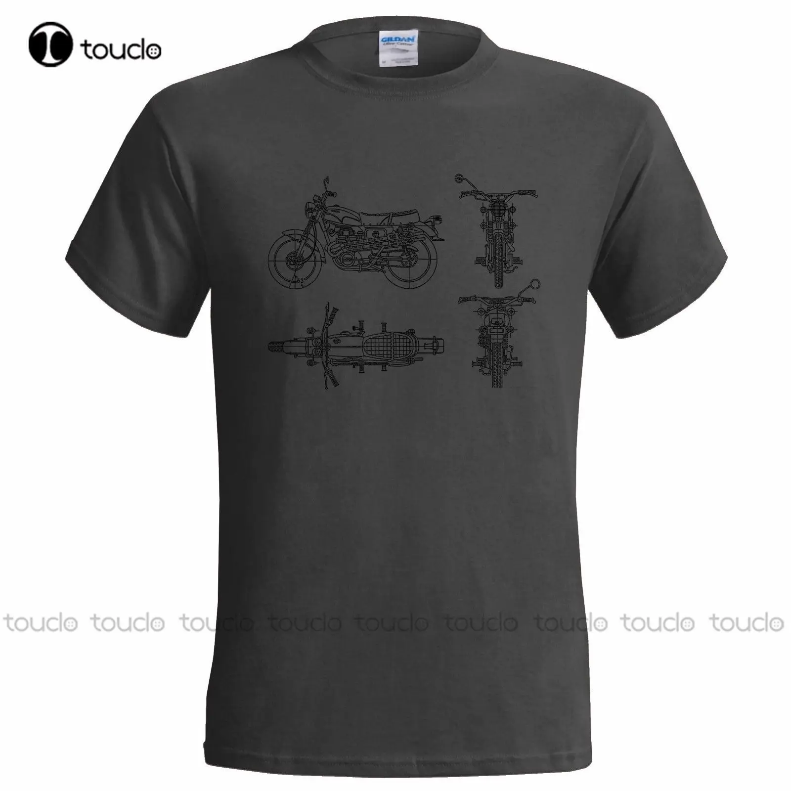 

Men Brand Famous T-Shirts Cotton Japan Motorcycle Cl350 Cb350 Blueprint Mens T Shirt Biker Motorbike Super Sporter 1970 Biker