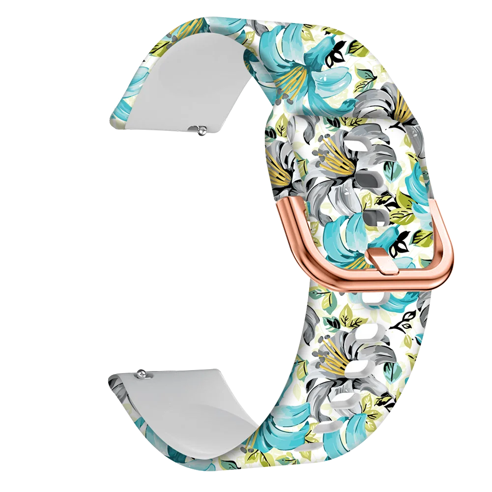 NEW Silicone Printing 20mm Sport Wrist Strap For Garmin Vivomove HR Smart Watch Band For Vivoactive 3 3T Wristband Accessories