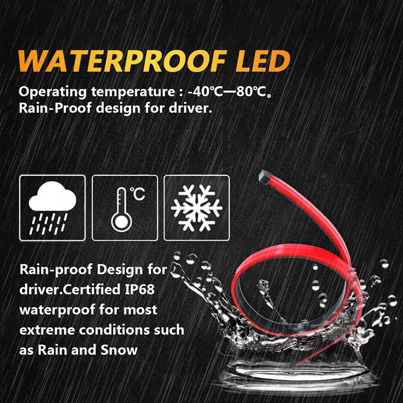 Гибкая светодиодная лента 90 см сигнасветильник лампа для безопасного вождения