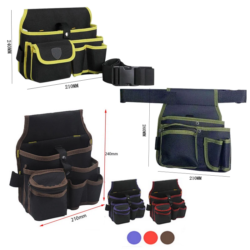 

Newest Belt Waist Pocket Case High Capacity Tool Bag Waist Pockets Electrician Tool Bag Oganizer Carrying Pouch Tools Bag
