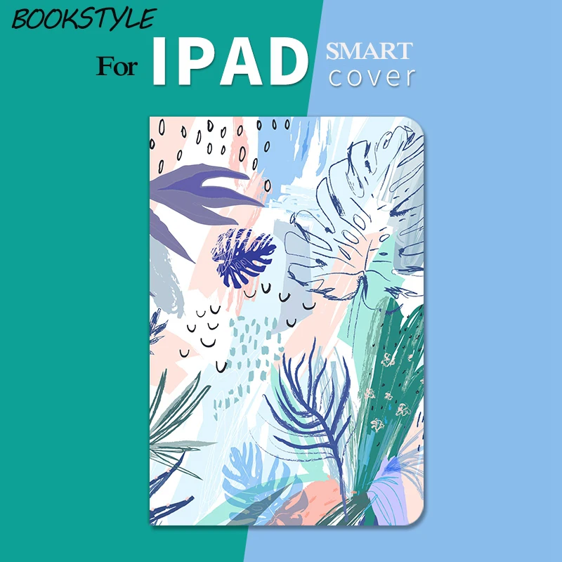 Умный флип чехол с абстрактным листом для iPad Air3 Air2 Pro 9 7 10 5 2 11 12 2019 Mini 23 4 планшета ipad