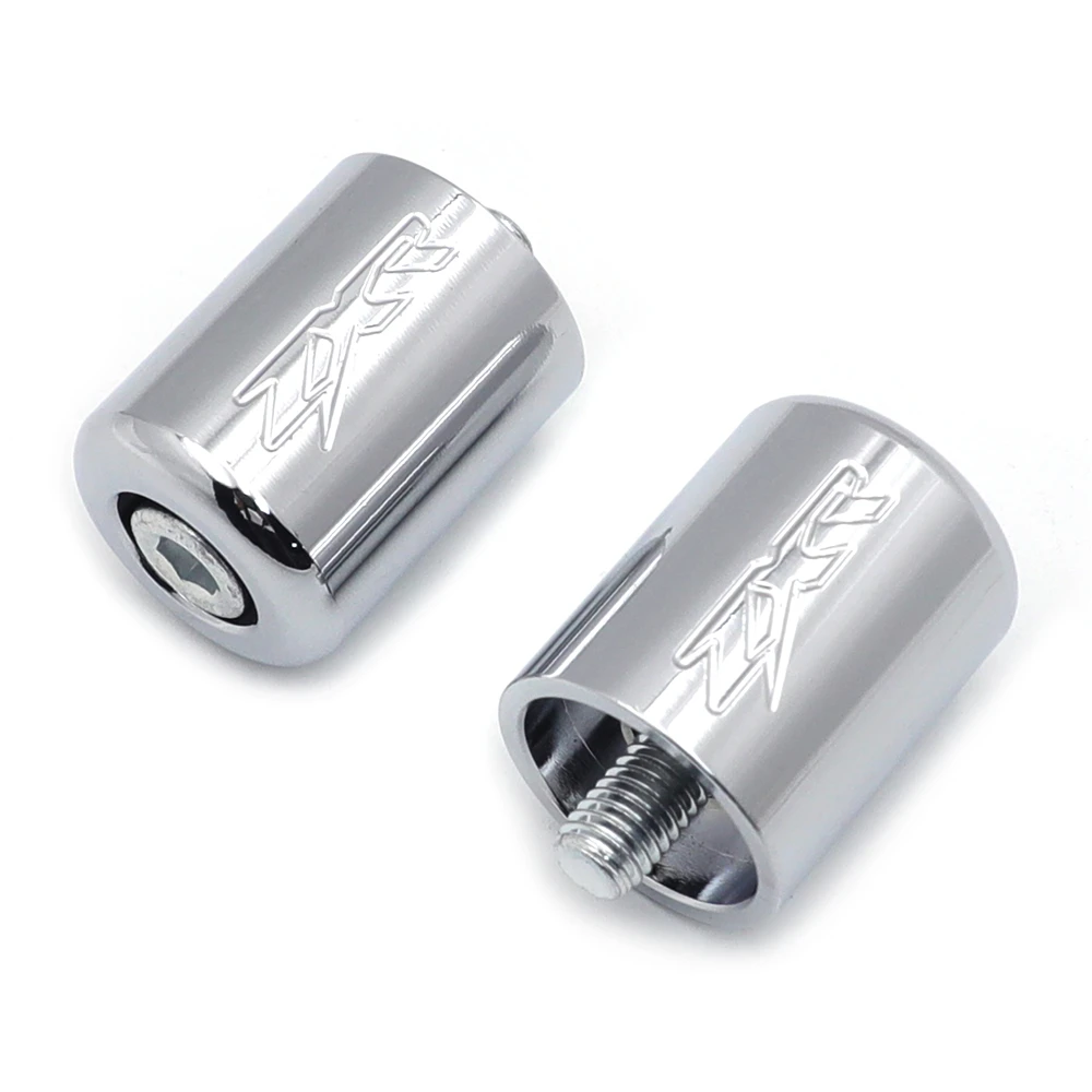 Хромированные наконечники ручного стержня для мотоцикла Kawasaki Ninja 250 500 ZX600 ZX6 636 ZZR600