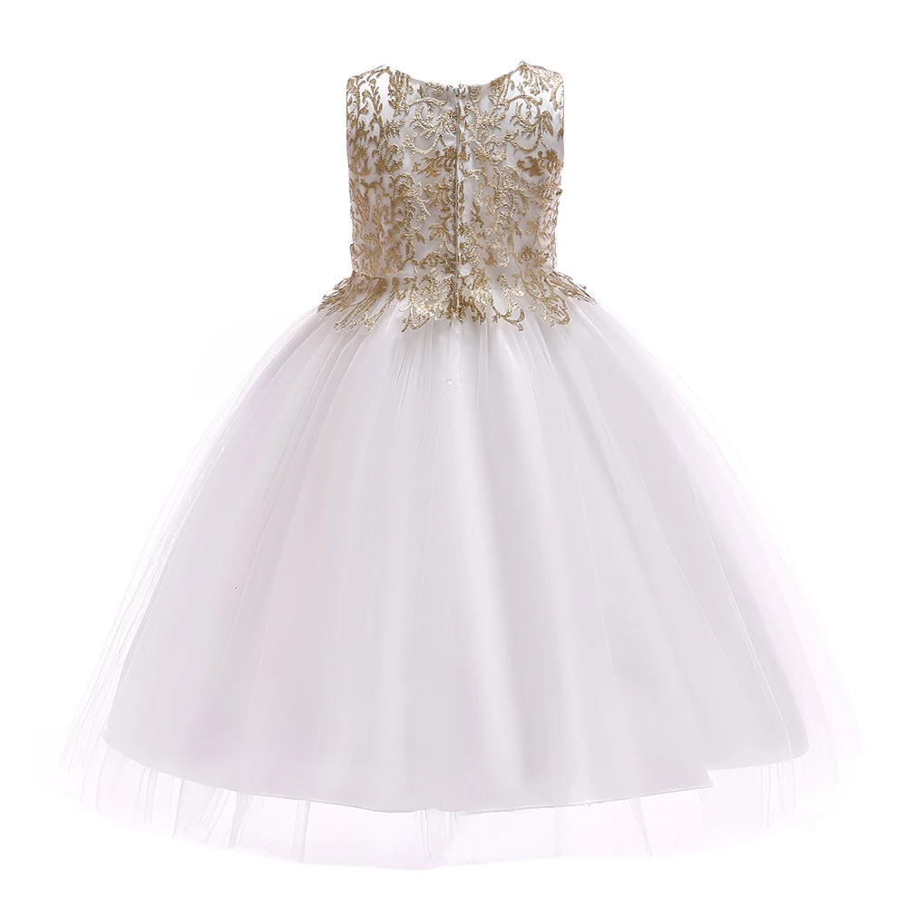 Свадебное платье принцессы с цветами летние платья-пачки для девочек детский