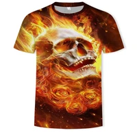 2021 new summer oversized t shirt black skull series 3d printed t shirt horror o neck breathable tops harajuku tshirts 100 6xl